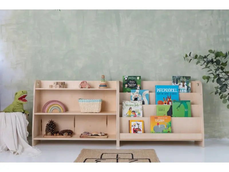 Regał wysoki na zabawki - Szlifowane - 90 cm - Zabawki z Lasu 