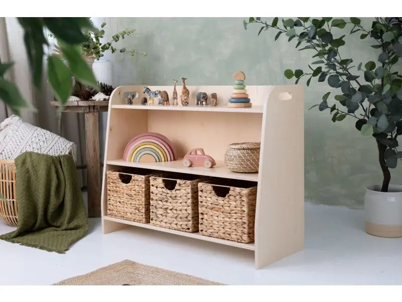 Regał wysoki na zabawki - Szlifowane - 90 cm - Zabawki z Lasu 