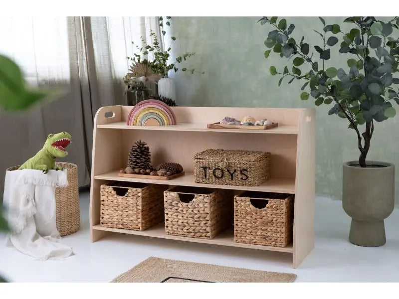 Regał wysoki na zabawki - Szlifowany - szer. 110 cm - Zabawki z Lasu 