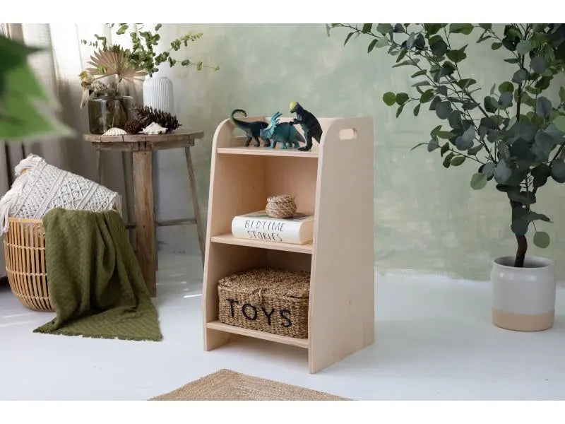 Regał wysoki na zbawki - Szlifowane - 40 cm - Zabawki z Lasu 