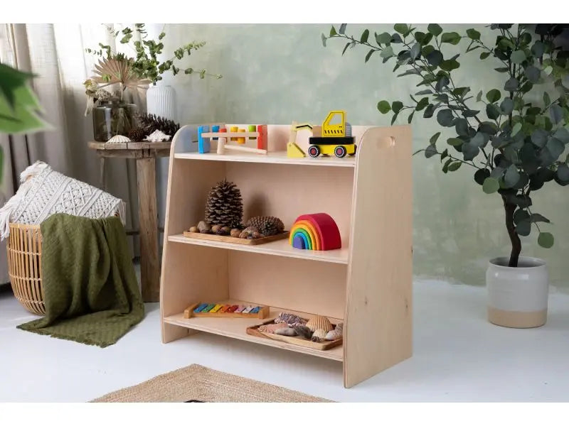 Regał wysoki na zbawki - Szlifowane - 73 cm - Zabawki z Lasu 