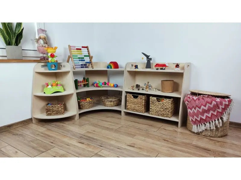 Regał wysoki na zbawki - Szlifowane - 73 cm - Zabawki z Lasu 