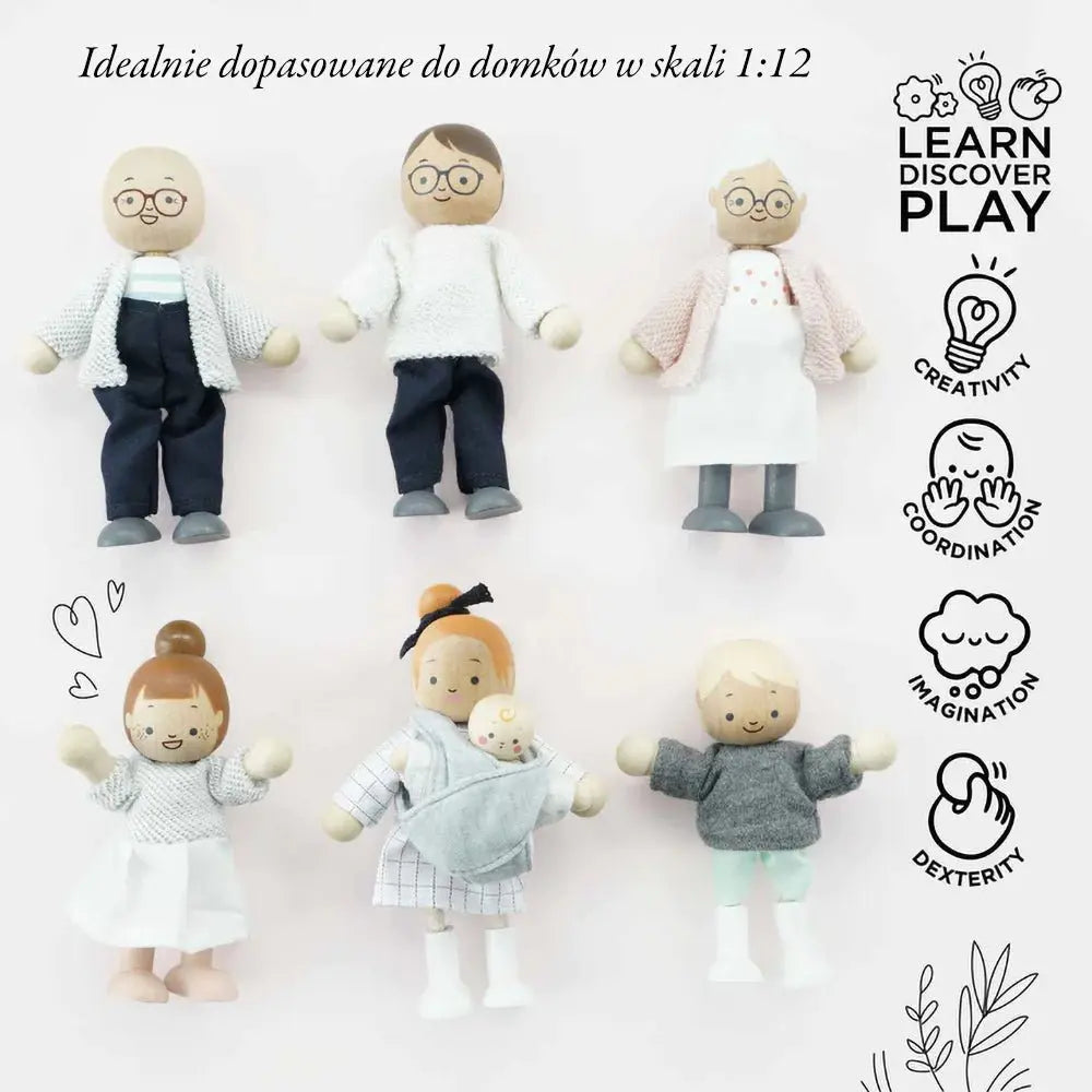 Rodzina lalek, zabawka dla dzieci, lalki do domku dla lalek Le Toy Van - Zabawki z Lasu 