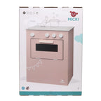 Różowa drewniana kuchenka dla dzieci, kuchnia, piekarnik gotowanie, Micki - Zabawki z Lasu 