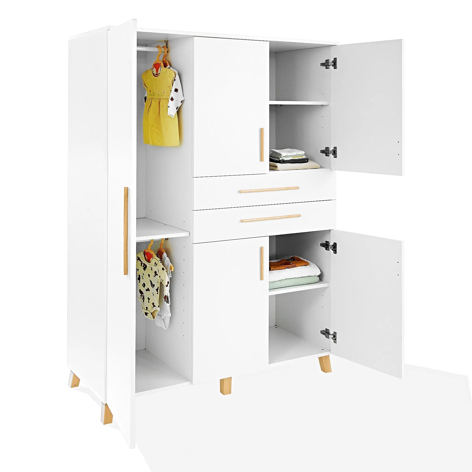 Szafa z 5 drzwiami i 2 szufladami - Zabawki z Lasu 