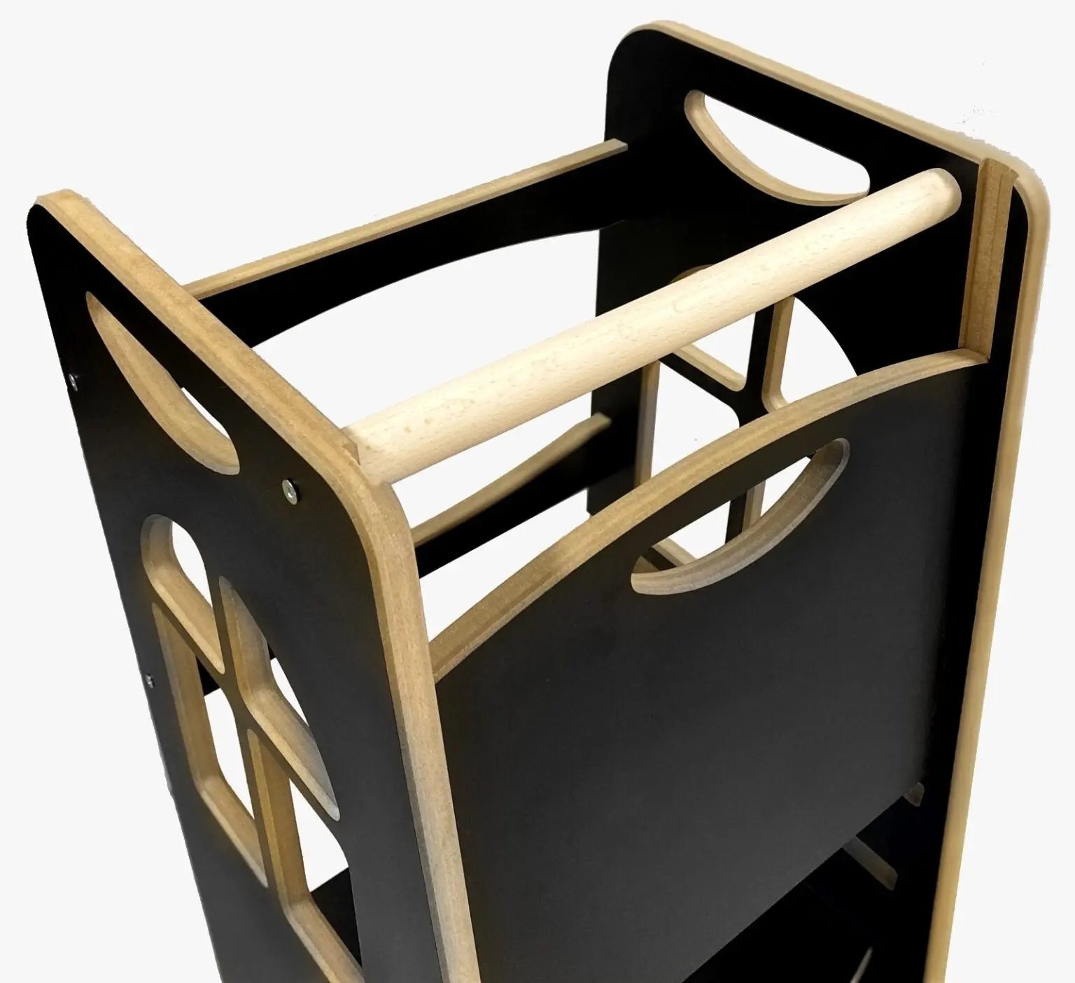 Tower Step Black | Pomocnik Kuchenny Montessori | Bezpieczny | Kitchen Helper - Zabawki z Lasu 