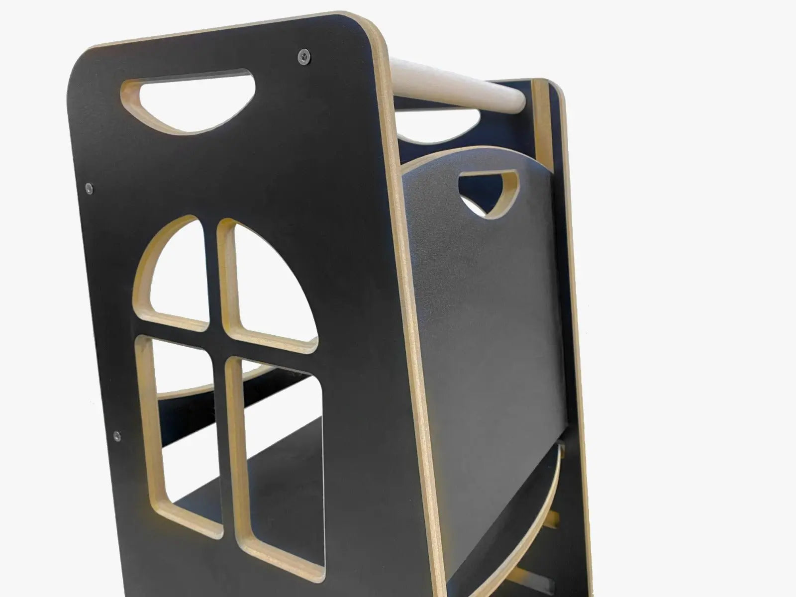 Tower Step Black | Pomocnik Kuchenny Montessori | Bezpieczny | Kitchen Helper - Zabawki z Lasu 