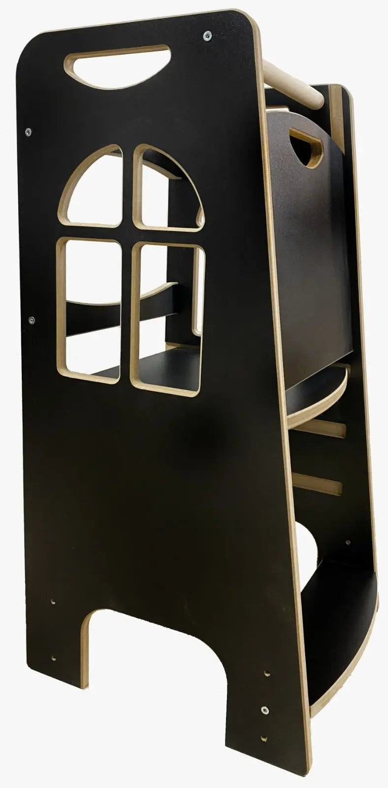 Tower Step Black | Pomocnik Kuchenny Montessori | Bezpieczny | Kitchen Helper - Zabawki z Lasu 