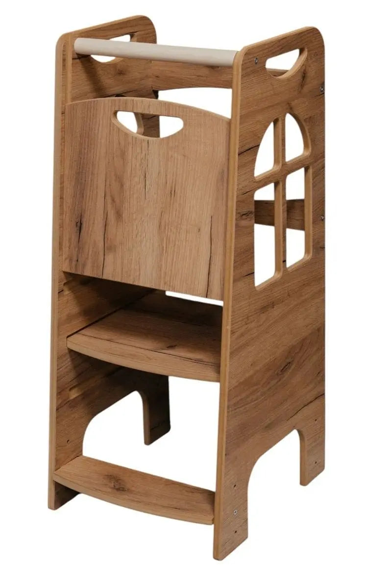 Tower Step Wood Style | Pomocnik Kuchenny Montessori | Bezpieczny | Kitchen Helper - Zabawki z Lasu 