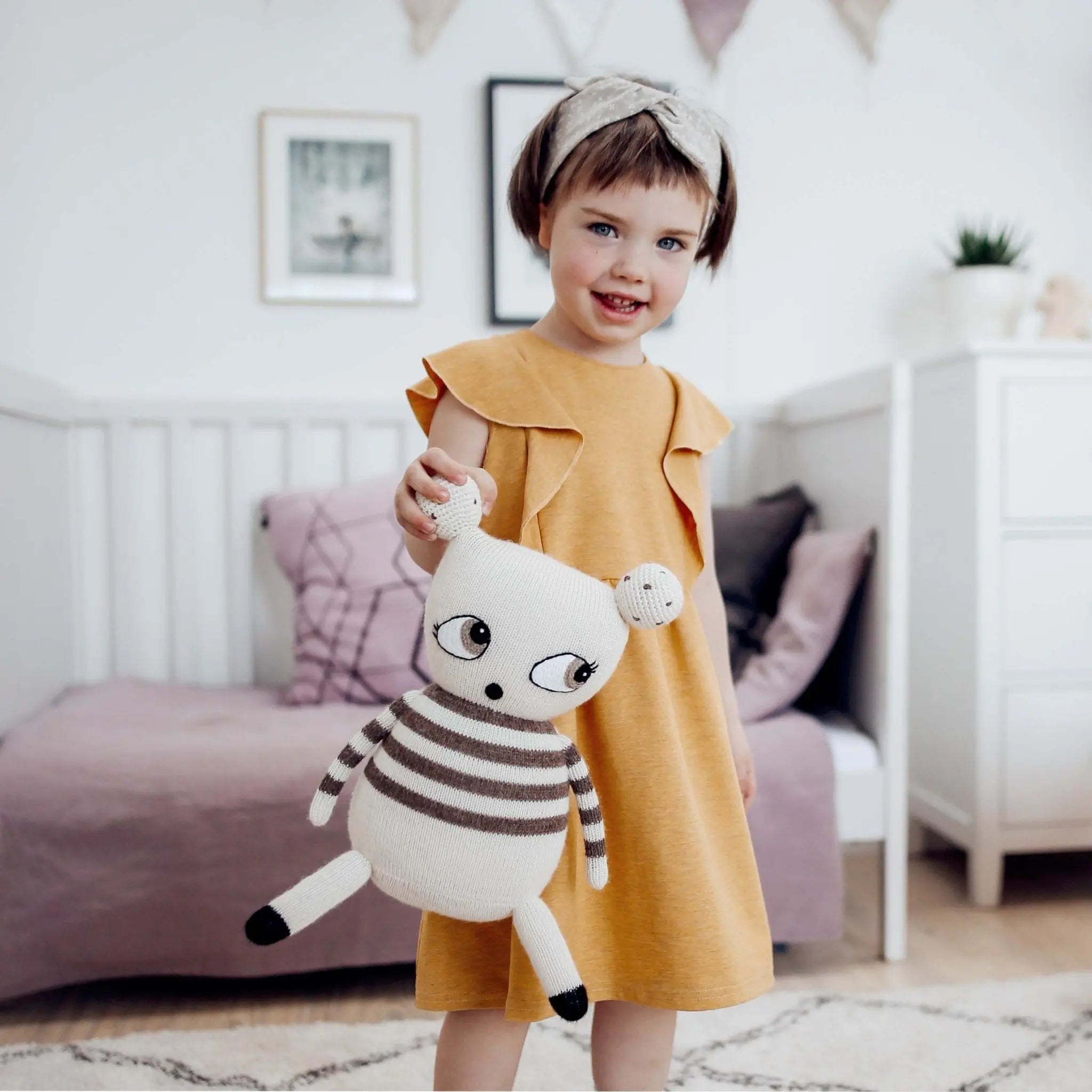 Wełniana lalka Side-Eye-Sophie zabawka maskotka dla dzieci pluszaki ooh noo - Zabawki z Lasu 