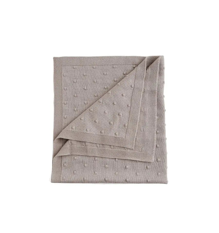 Wełniany kocyk dla niemowląt Popcorn piaskowy kocyki dla dzieci ooh noo - Zabawki z Lasu 