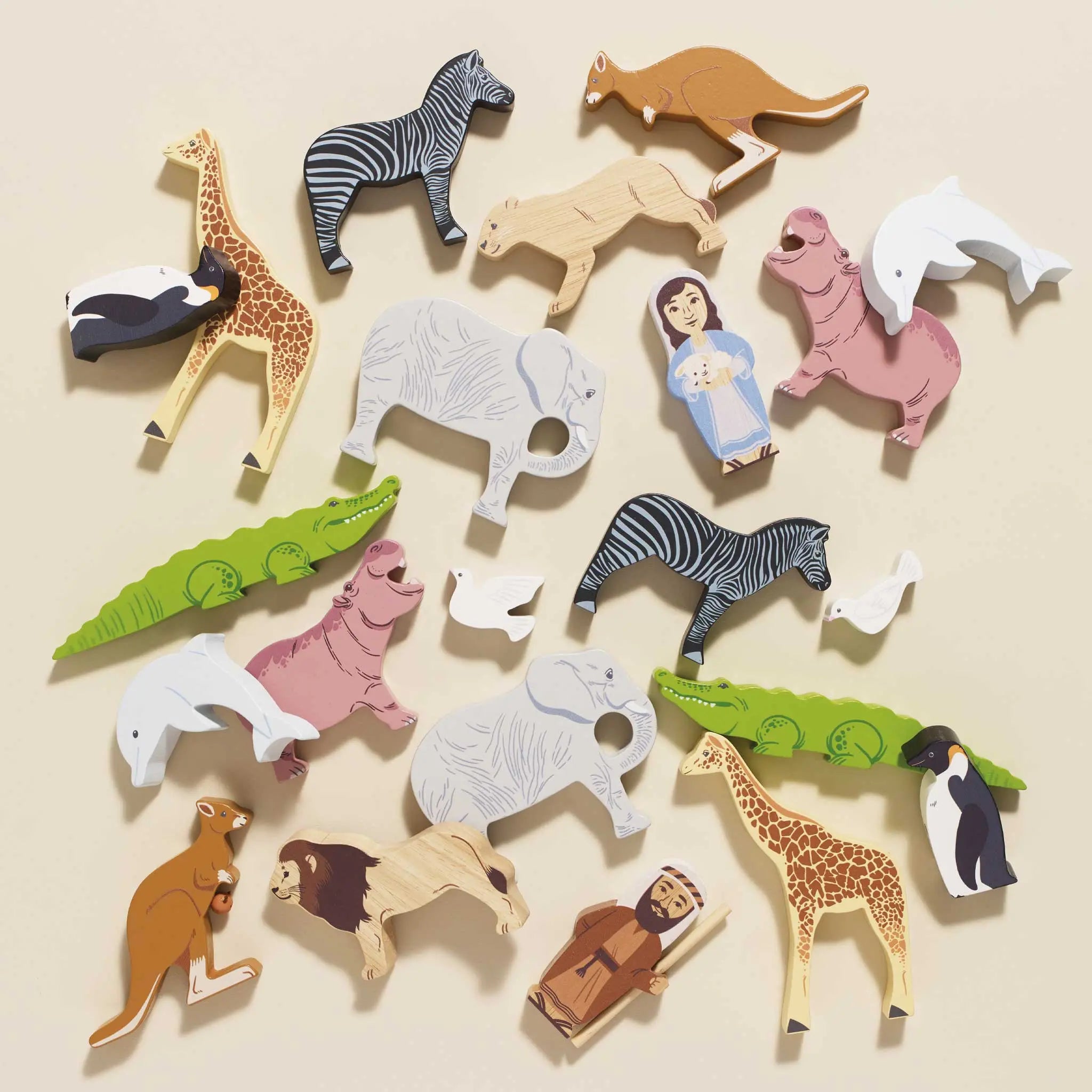 Wielka Arka Noego, zabawka dla dzieci, figurki statek zwierzątka Le Toy Van - Zabawki z Lasu 