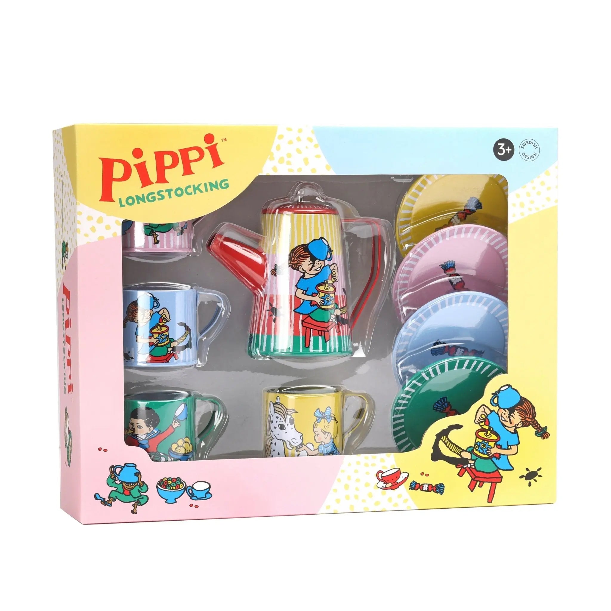 Zestaw do serwowania herbaty zabawka dla dzieci, Pippi Langstrumpf, kubki - Zabawki z Lasu 