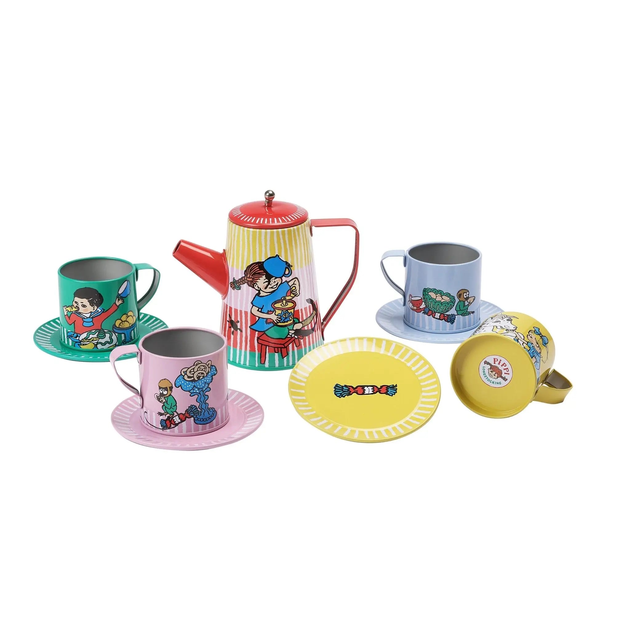 Zestaw do serwowania herbaty zabawka dla dzieci, Pippi Langstrumpf, kubki - Zabawki z Lasu 