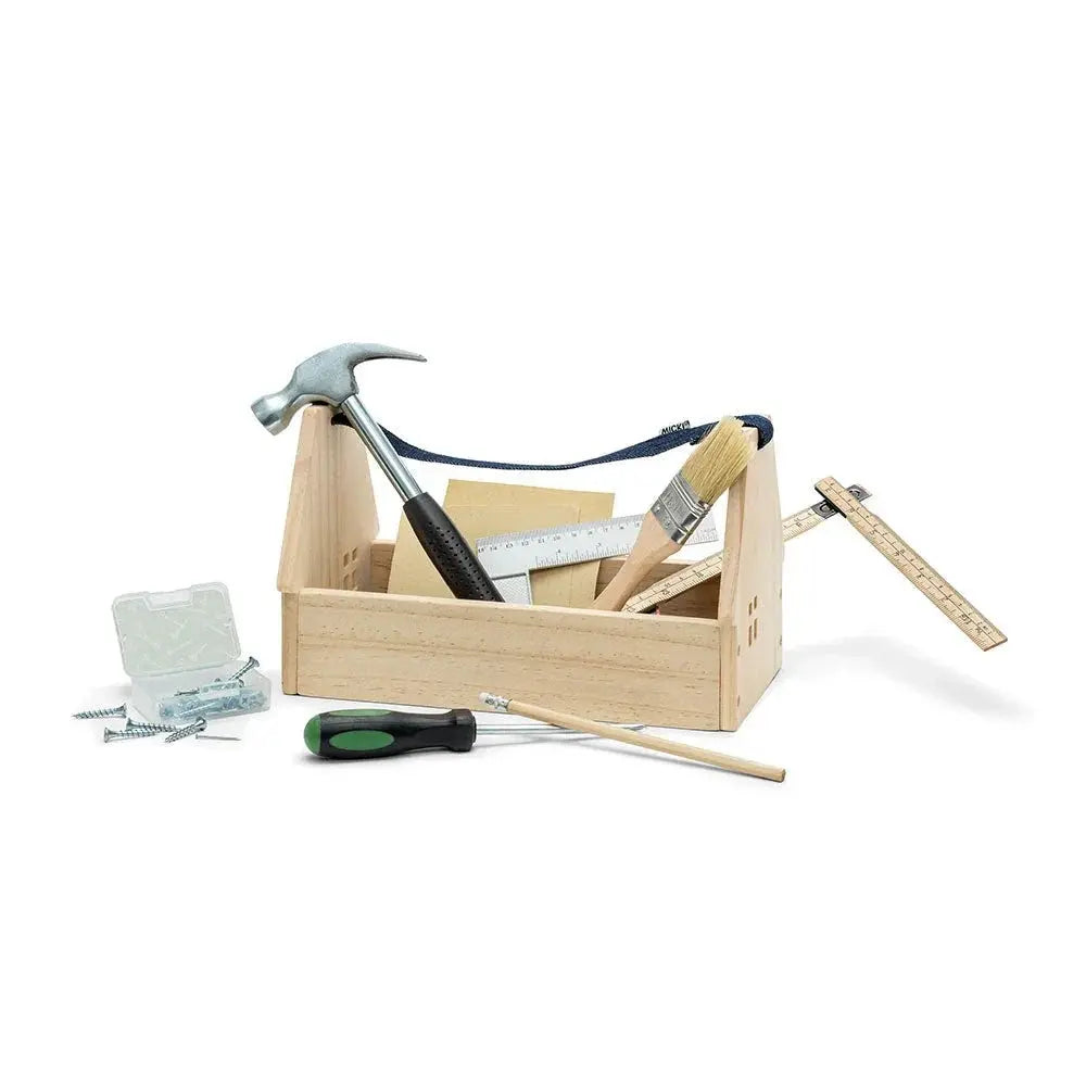 Zestaw narzędzia, zabawka dla dzieci, skrzynka małego majsterkowicza, Micki - Zabawki z Lasu 