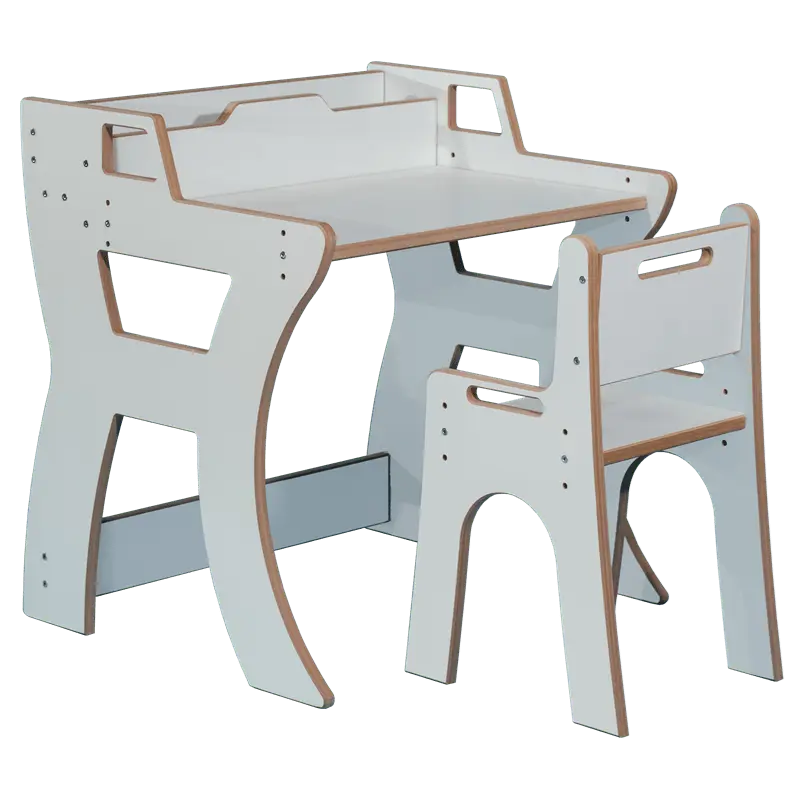 Zestaw: stolik i krzesełko Montessori – regulowana wysokość - Zabawki z Lasu 