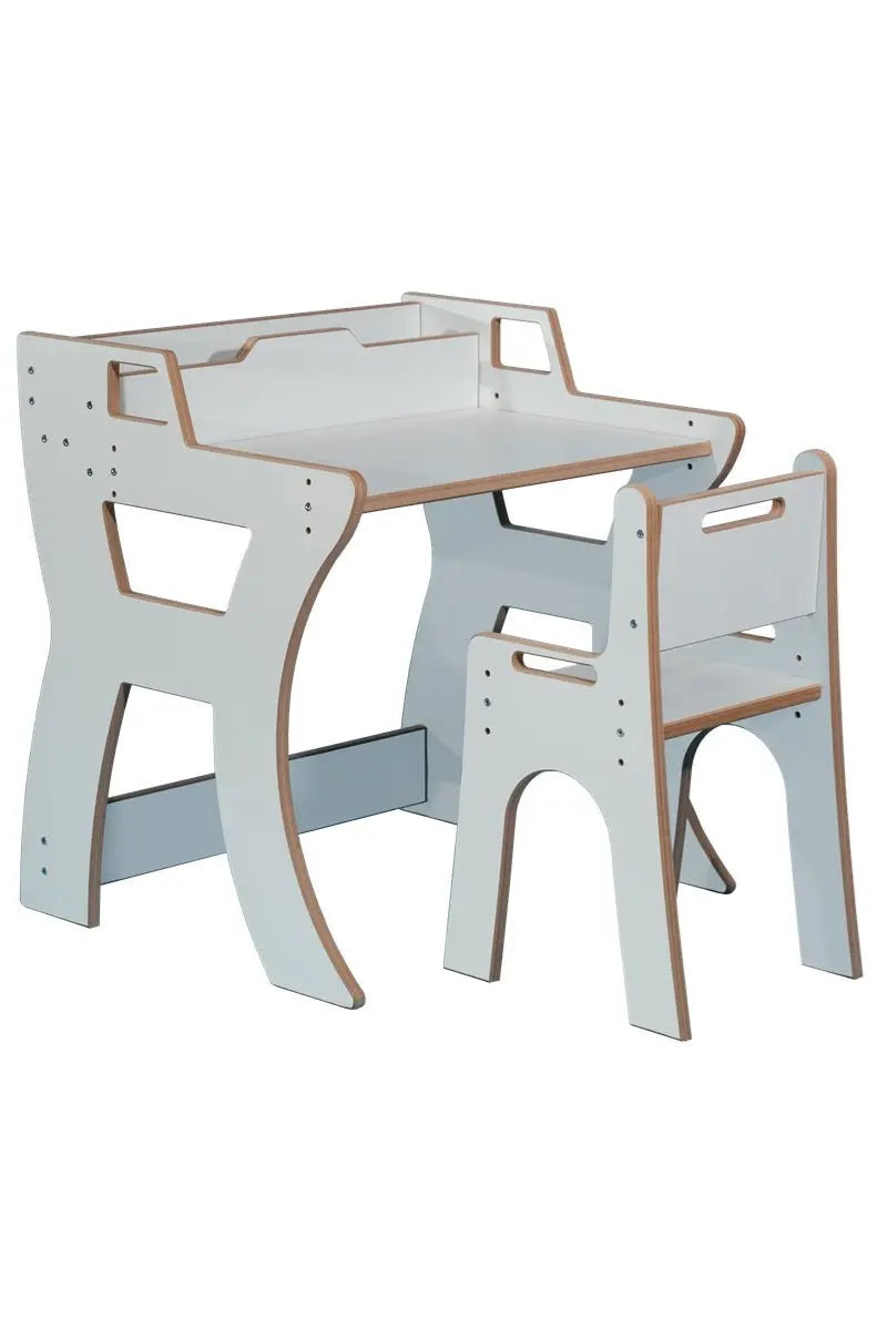 Zestaw: stolik i krzesełko Montessori – regulowana wysokość - Zabawki z Lasu 